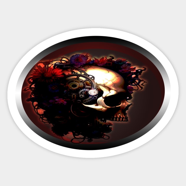 Red Skull color eye Sticker by TriForceDesign